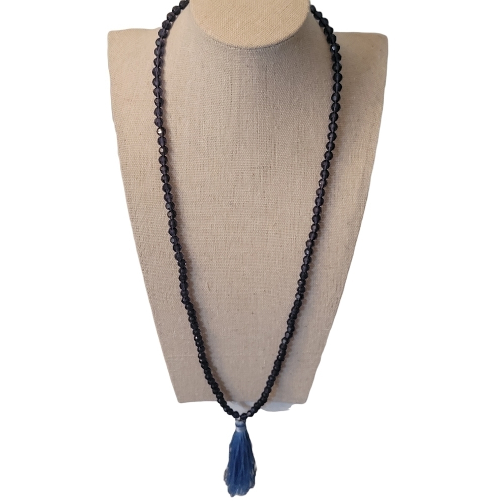 J Crew Beaded Necklace with Tassel
